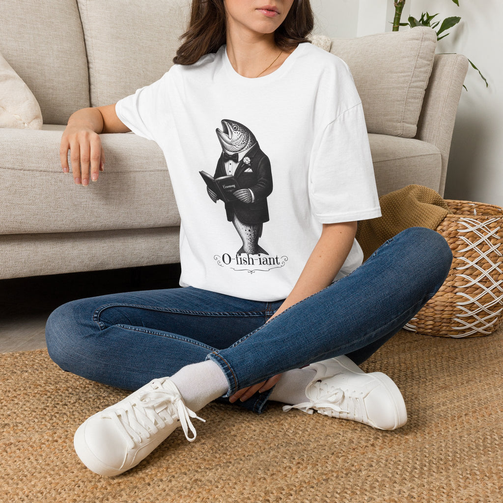 Salmon Gentleman T-Shirt — Dapper Fish Graphic Tee