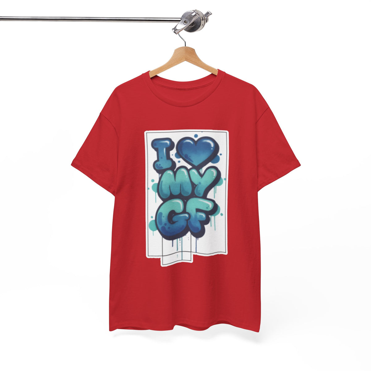 I LOVE My GF T-Shirt — Cute Blue Graffiti Love Tee for Girlfriend Gifts
