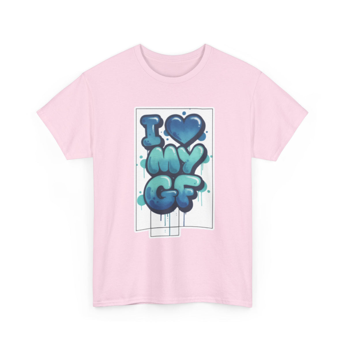 I LOVE My GF T-Shirt — Cute Blue Graffiti Love Tee for Girlfriend Gifts