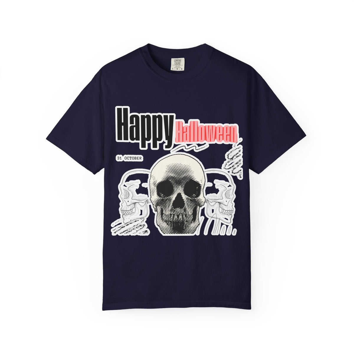 Happy Halloween Skull T-Shirt — Graphic Halloween Tee