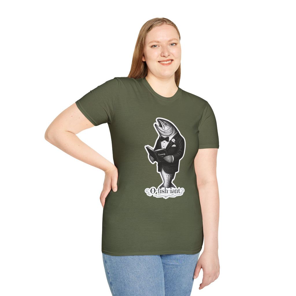 Salmon Gentleman T-Shirt — Dapper Fish Graphic Tee