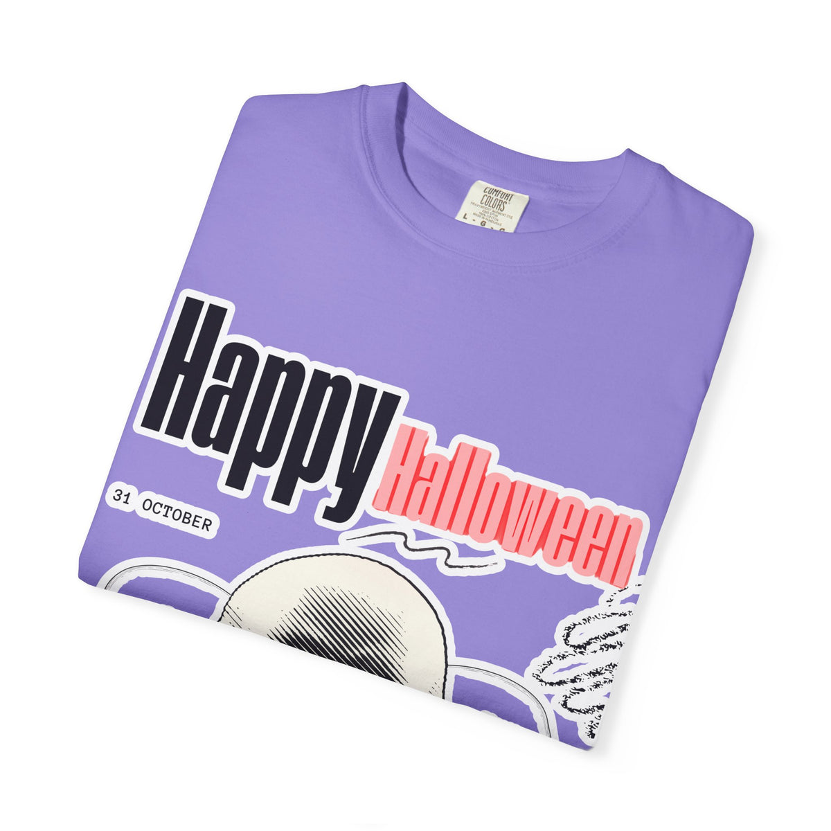 Happy Halloween Skull T-Shirt — Graphic Halloween Tee