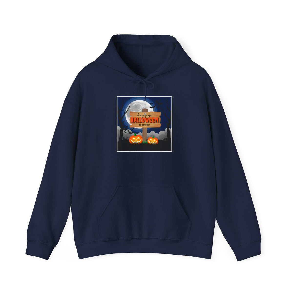 Halloween Moon Hoodie – Pumpkin Jack-O'-Lantern Graphic Sweatshirt