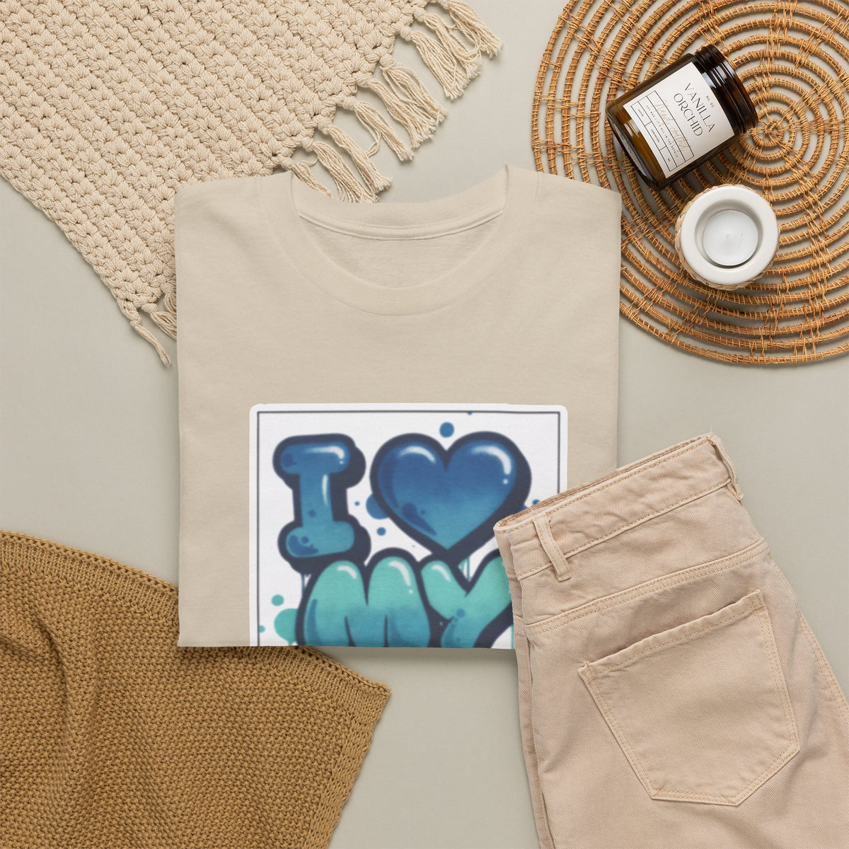 I LOVE My GF T-Shirt — Cute Blue Graffiti Love Tee for Girlfriend Gifts