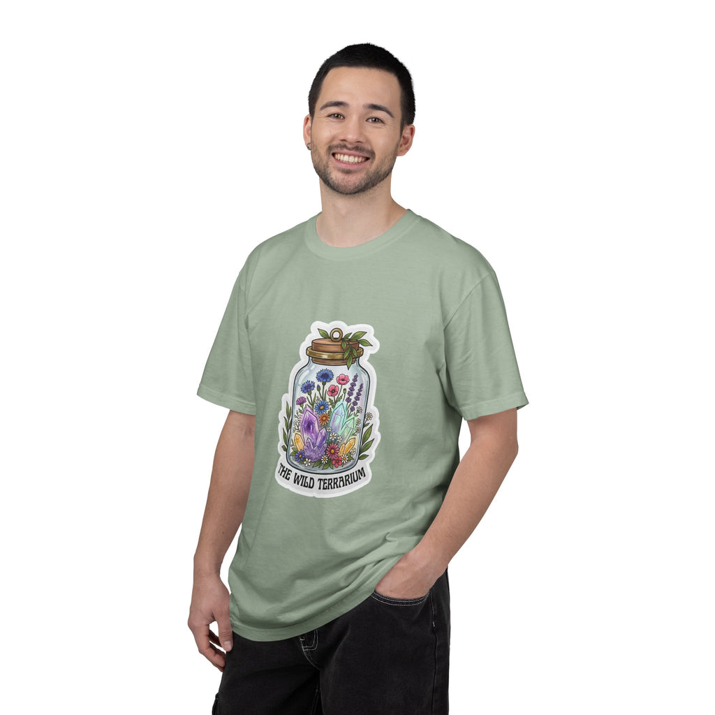 Terrarium Floral T-Shirt — "The Wild Terrarium" Botanical Jar Tee