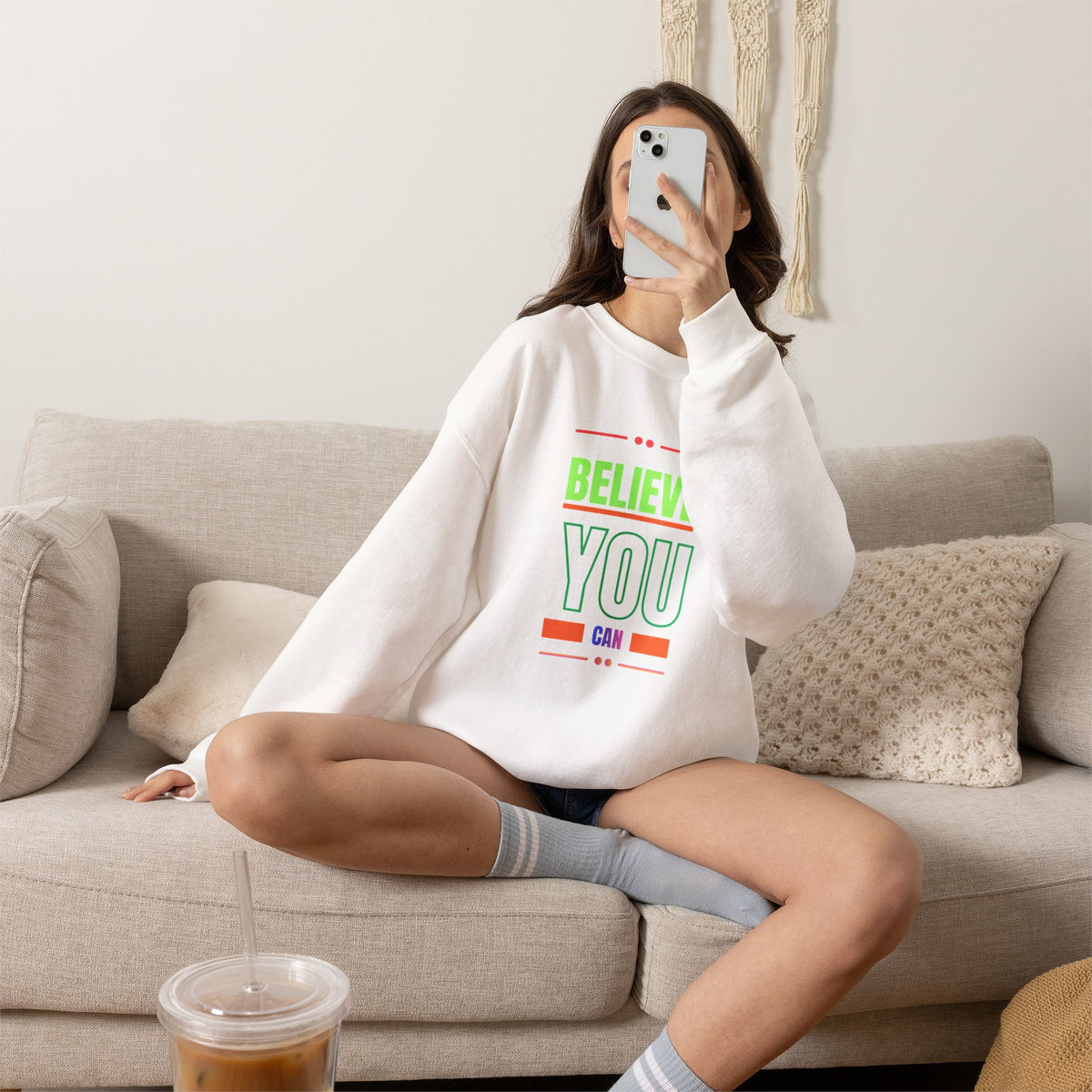 Believe You Can Sweatshirt — Motivational Crewneck