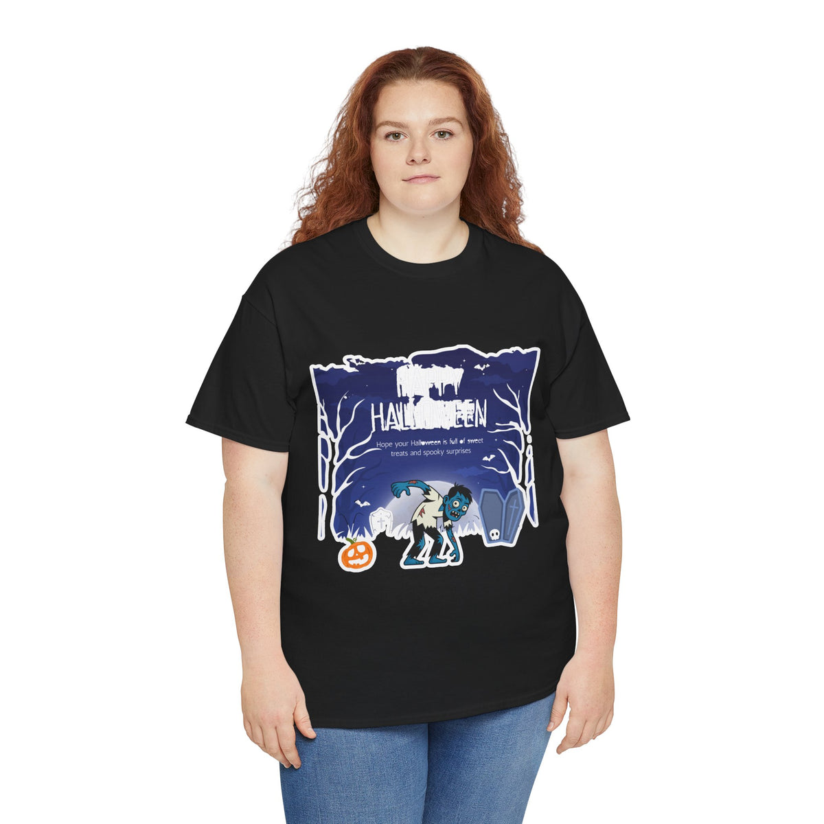 Happy Halloween Cute Witch T-Shirt — Halloween Graphic Tee for Kids & Adults