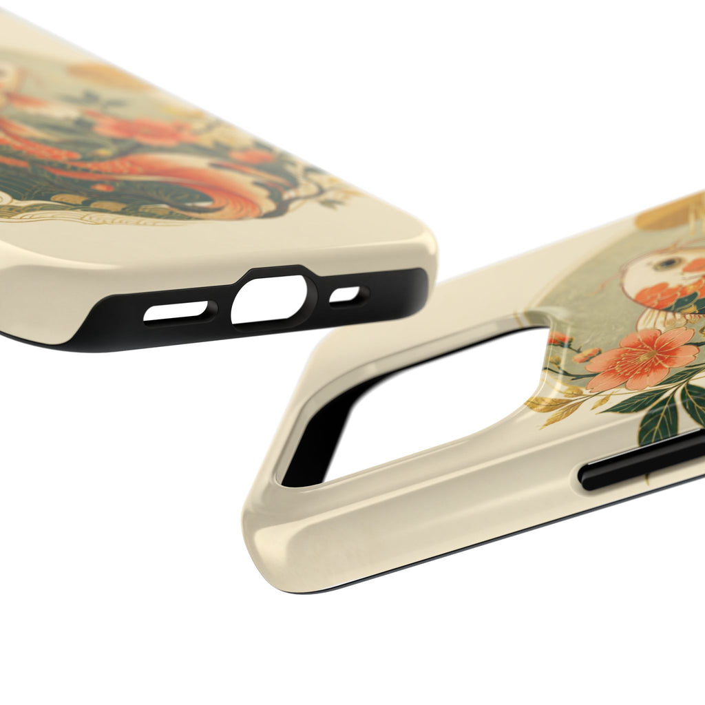 Koi Blossom Tough Phone Case — Vintage Japanese Fish Design
