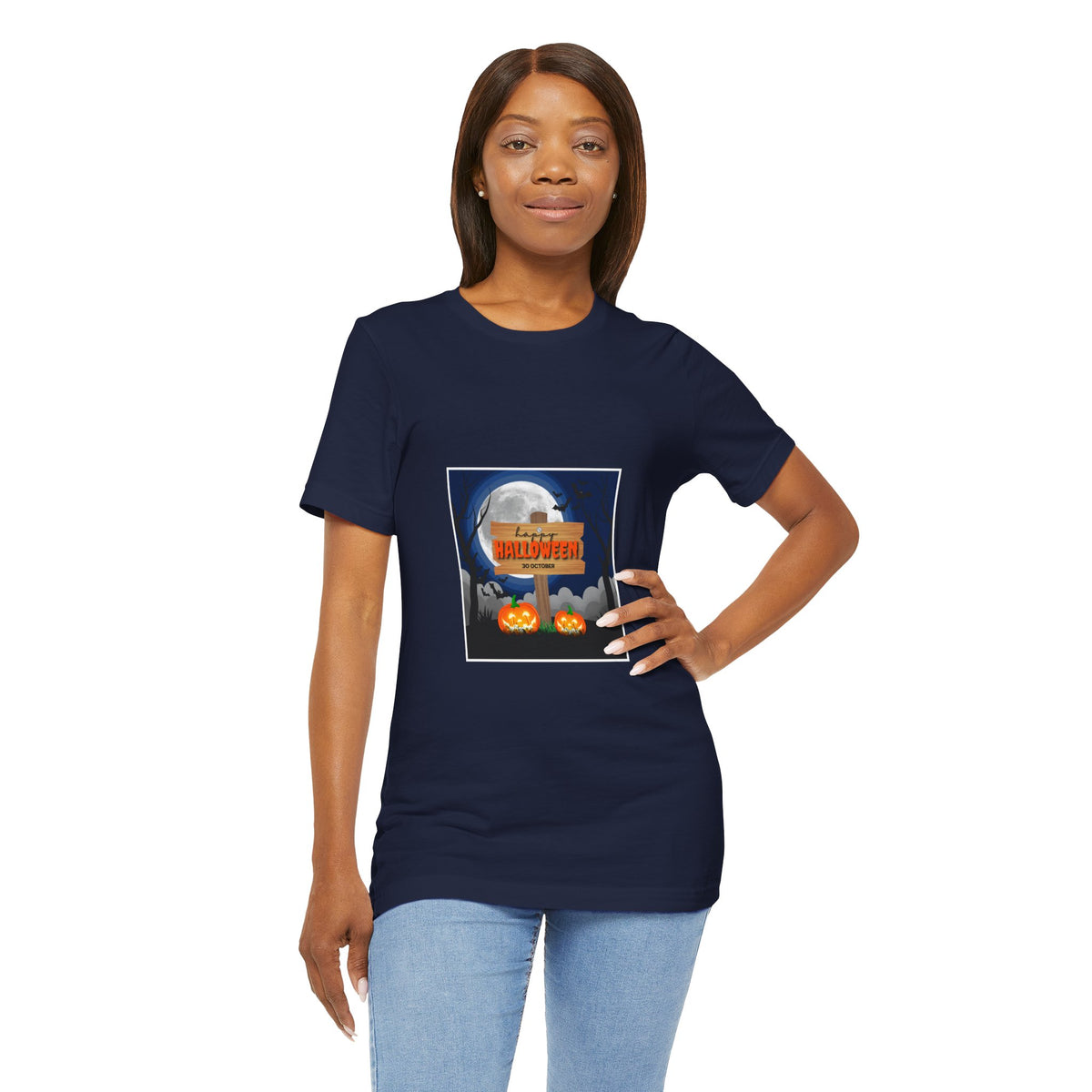 Halloween Pumpkin Sign T-Shirt — Happy Halloween Graphic Tee
