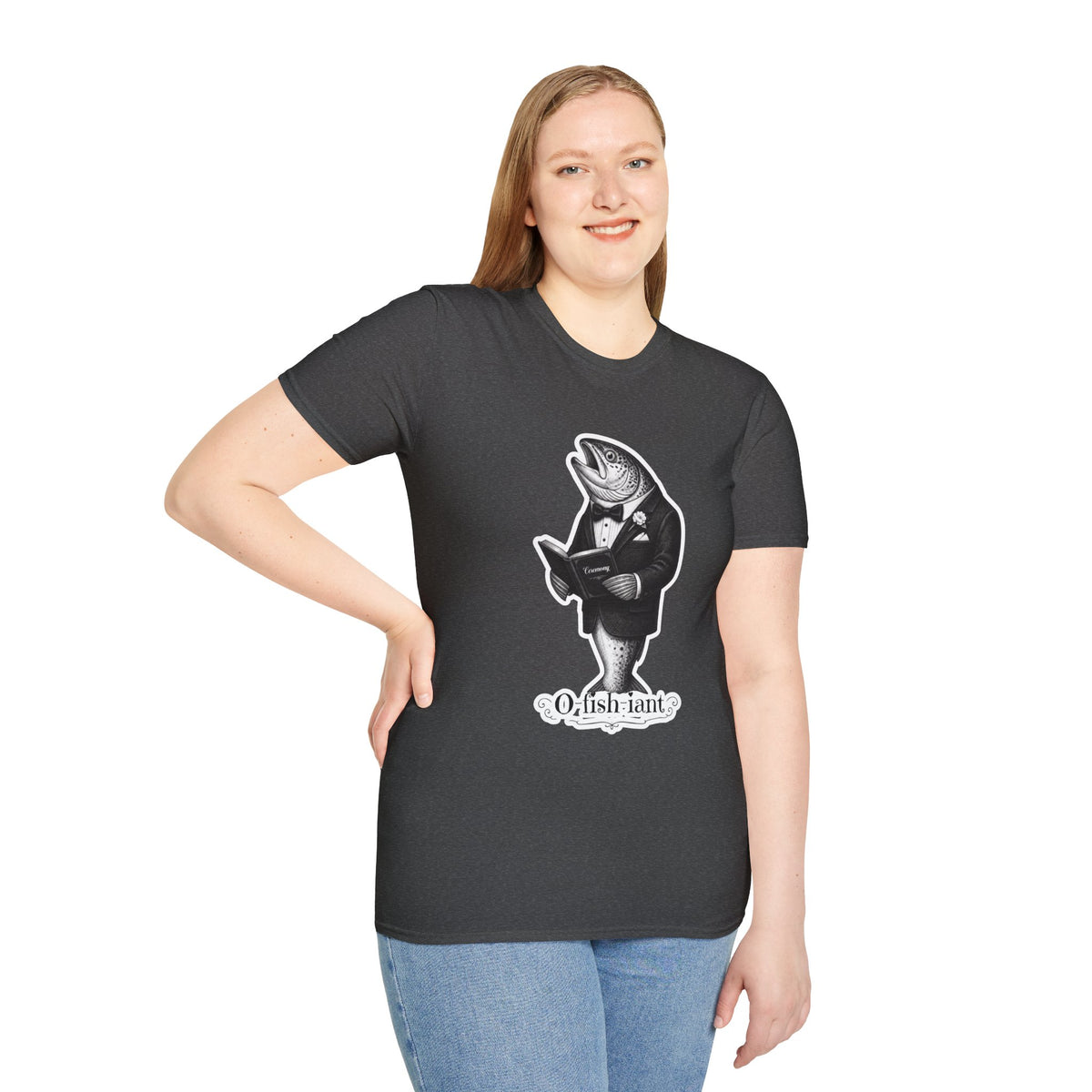 Salmon Gentleman T-Shirt — Dapper Fish Graphic Tee
