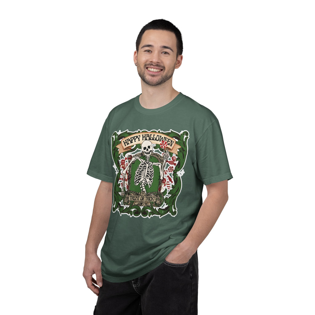 Happy Halloween Skeleton T-Shirt — Vintage Trick or Treat Graphic Tee