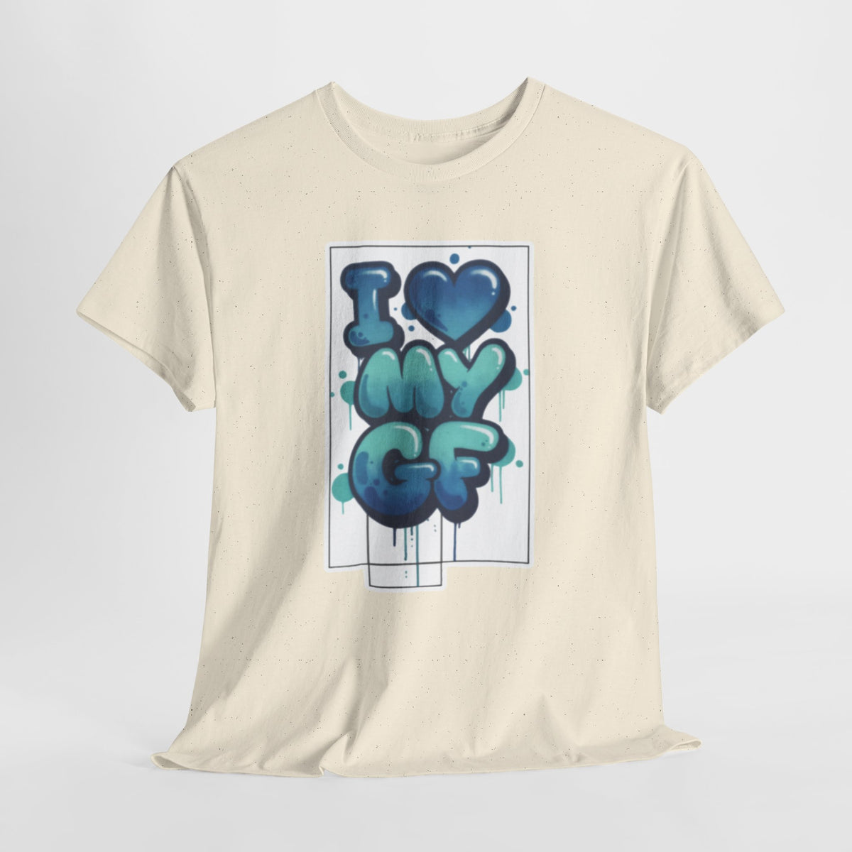 I LOVE My GF T-Shirt — Cute Blue Graffiti Love Tee for Girlfriend Gifts