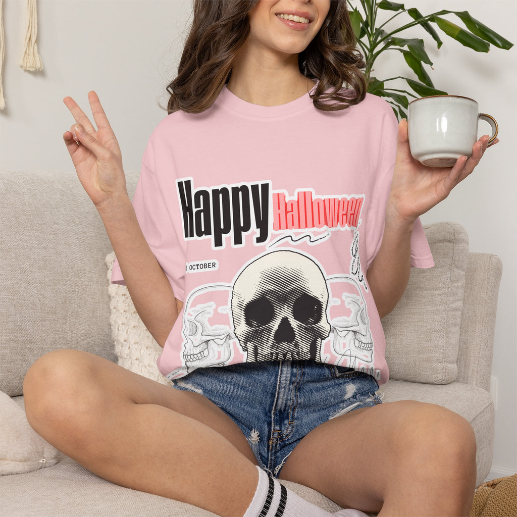 Happy Halloween Skull T-Shirt — Graphic Halloween Tee