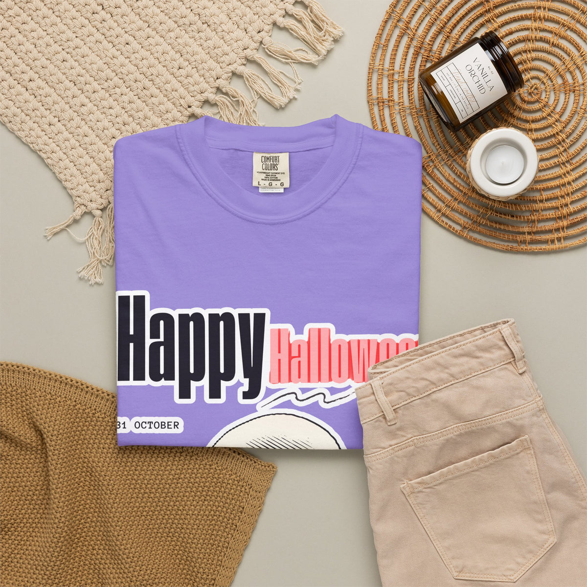 Happy Halloween Skull T-Shirt — Graphic Halloween Tee