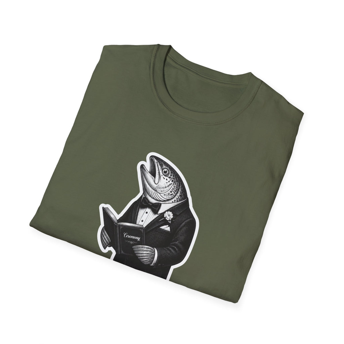 Salmon Gentleman T-Shirt — Dapper Fish Graphic Tee
