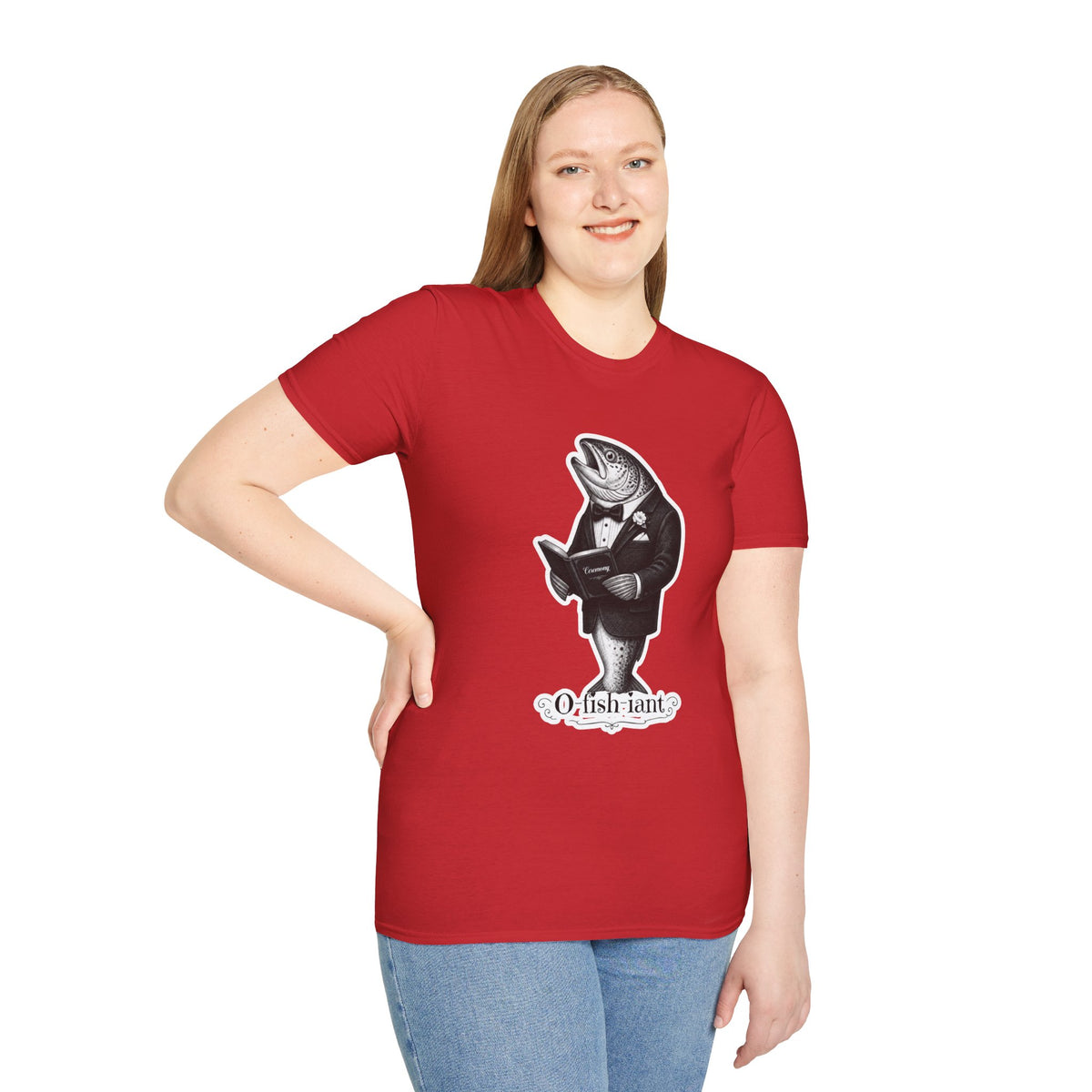 Salmon Gentleman T-Shirt — Dapper Fish Graphic Tee