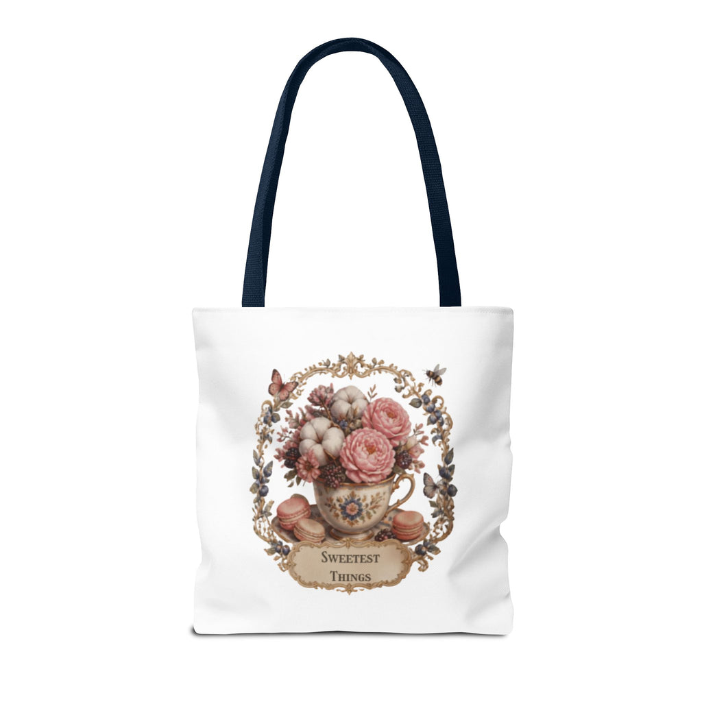 Vintage Floral Bouquet Tote — "Sweetest Things" Canvas Bag