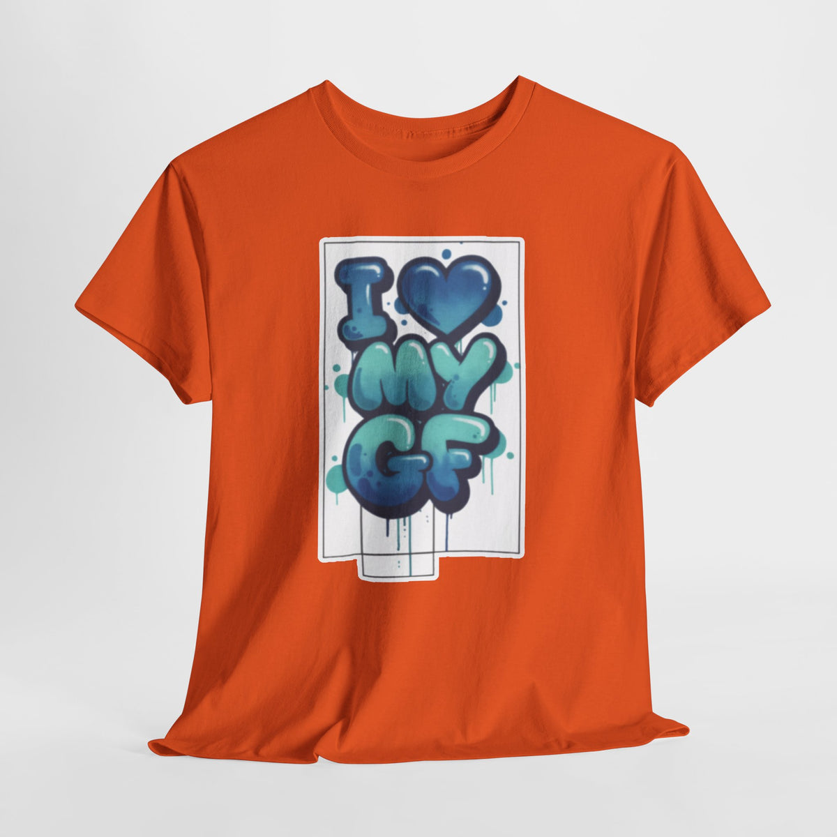 I LOVE My GF T-Shirt — Cute Blue Graffiti Love Tee for Girlfriend Gifts