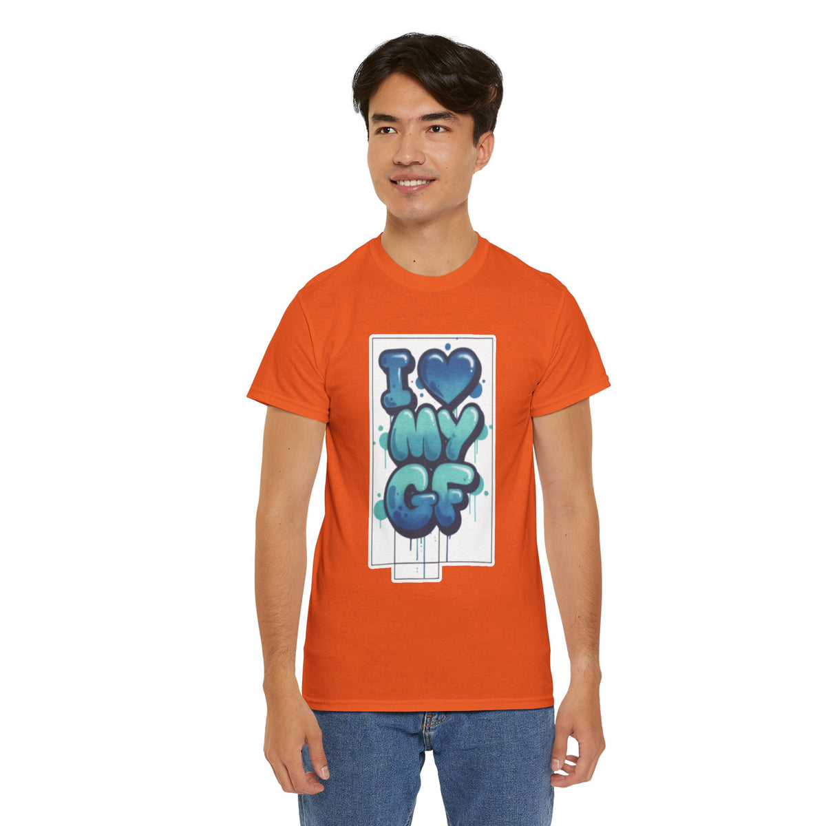 I LOVE My GF T-Shirt — Cute Blue Graffiti Love Tee for Girlfriend Gifts
