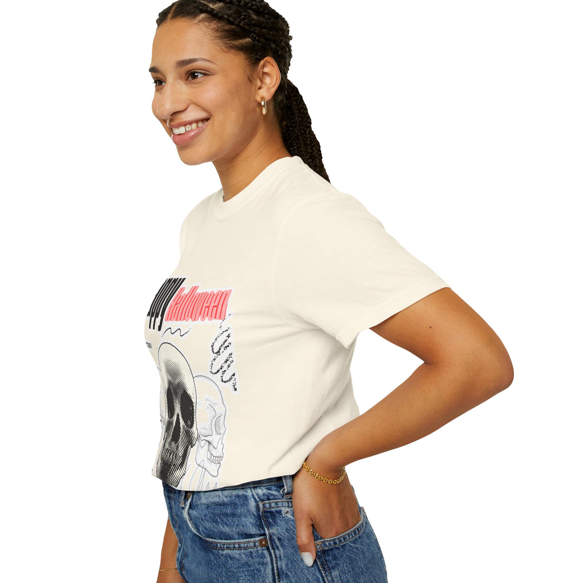 Happy Halloween Skull T-Shirt — Graphic Halloween Tee