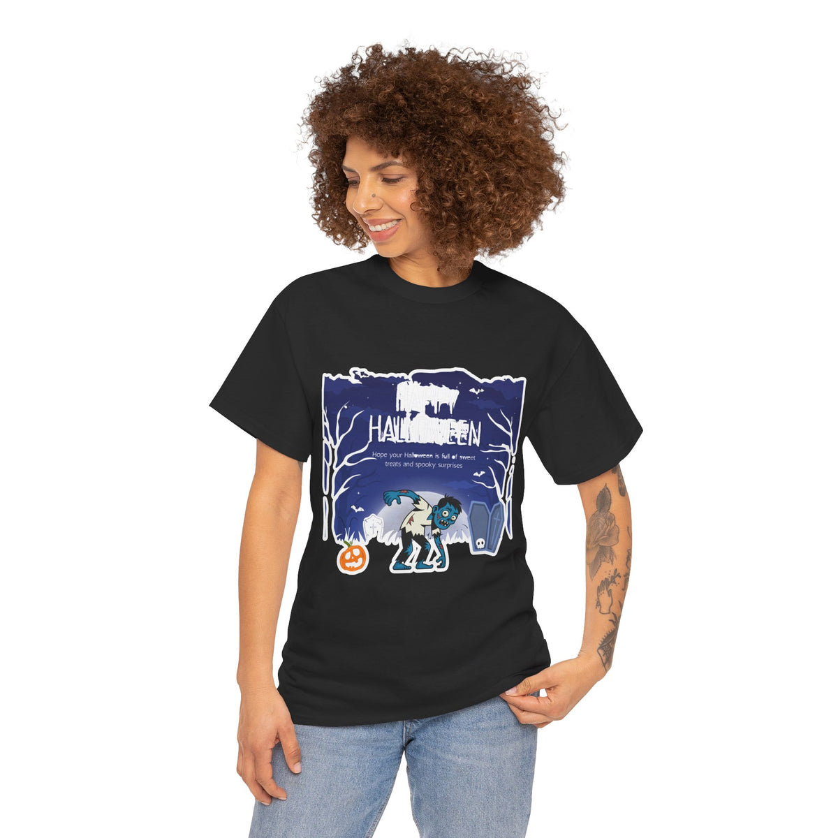 Happy Halloween Cute Witch T-Shirt — Halloween Graphic Tee for Kids & Adults