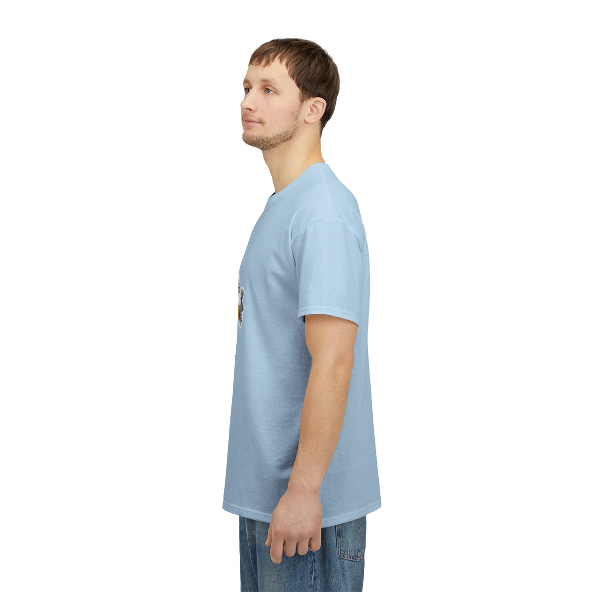 T-Shirt — I Live, I Study Graphic Tee (Minimalist Floral Collage)