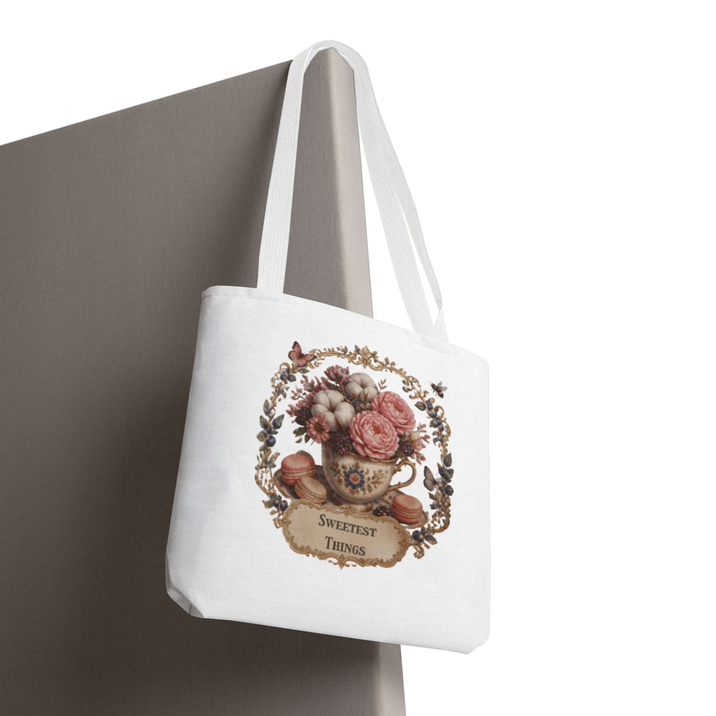 Vintage Floral Bouquet Tote — "Sweetest Things" Canvas Bag