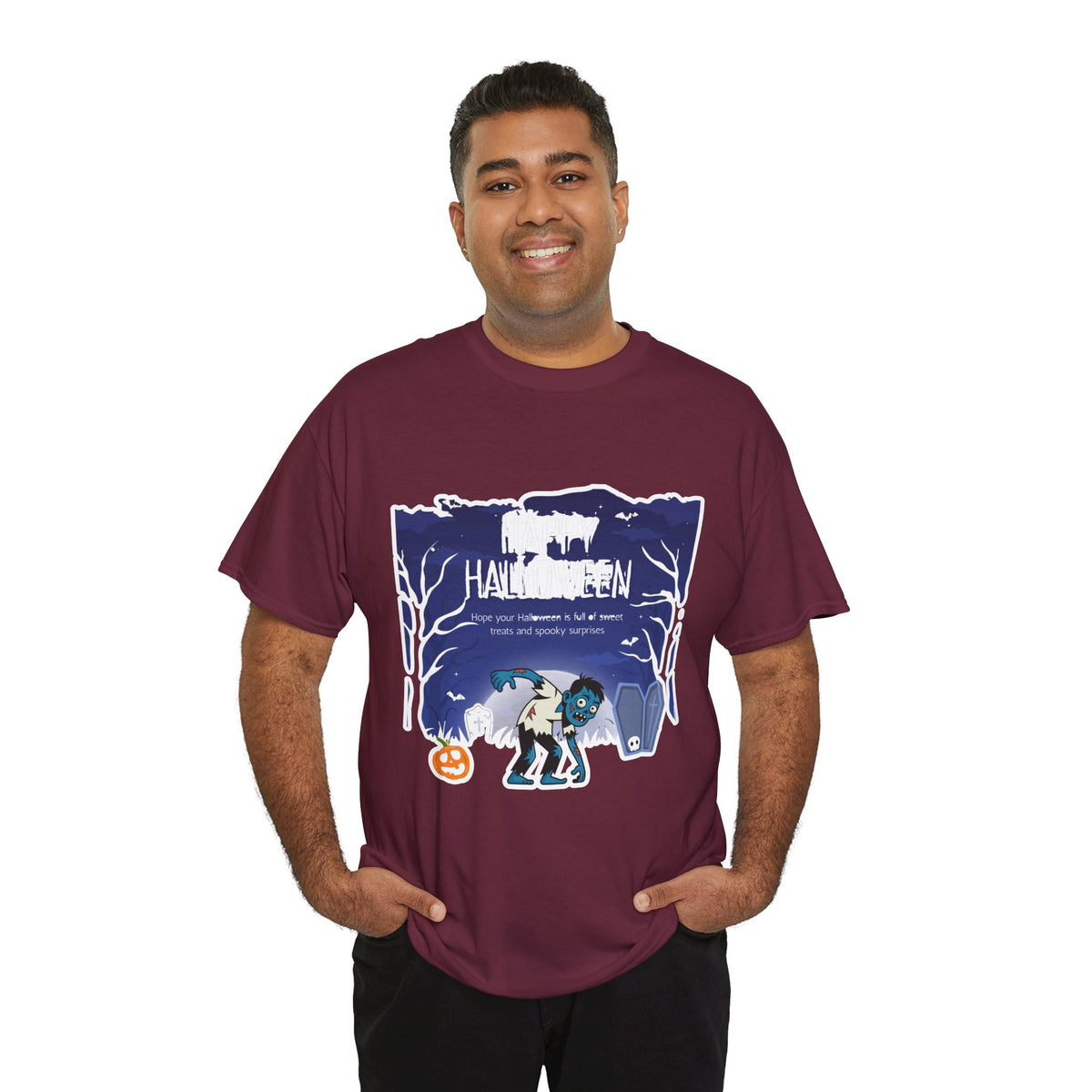 Happy Halloween Cute Witch T-Shirt — Halloween Graphic Tee for Kids & Adults