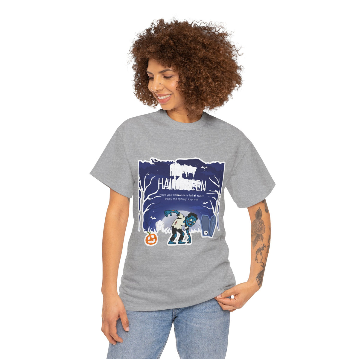 Happy Halloween Cute Witch T-Shirt — Halloween Graphic Tee for Kids & Adults