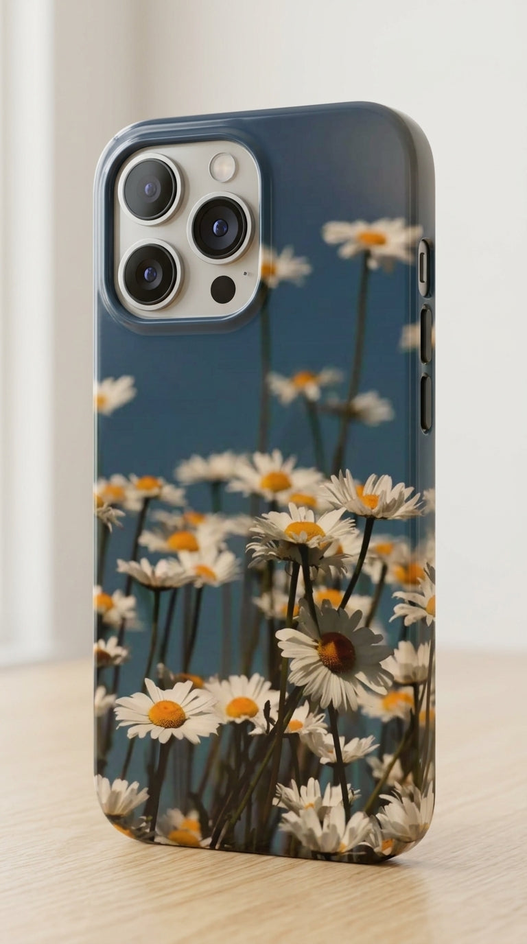 Daisy Field Tough Phone Case — Protective Floral iPhone Case