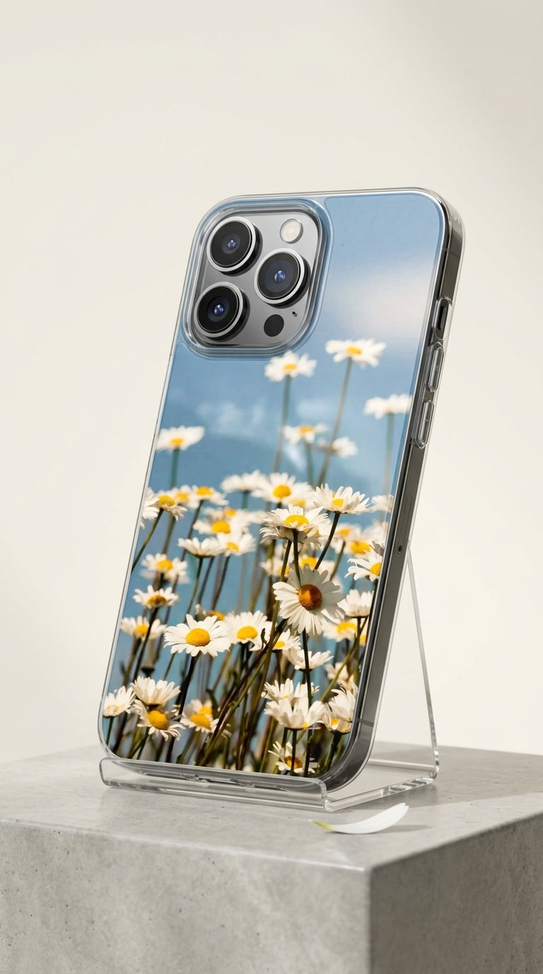 Daisy Field Tough Phone Case — Protective Floral iPhone Case