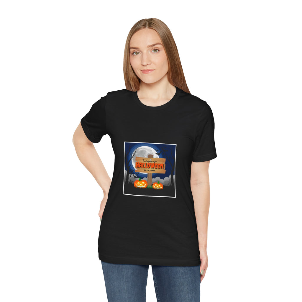 Halloween Pumpkin Sign T-Shirt — Happy Halloween Graphic Tee