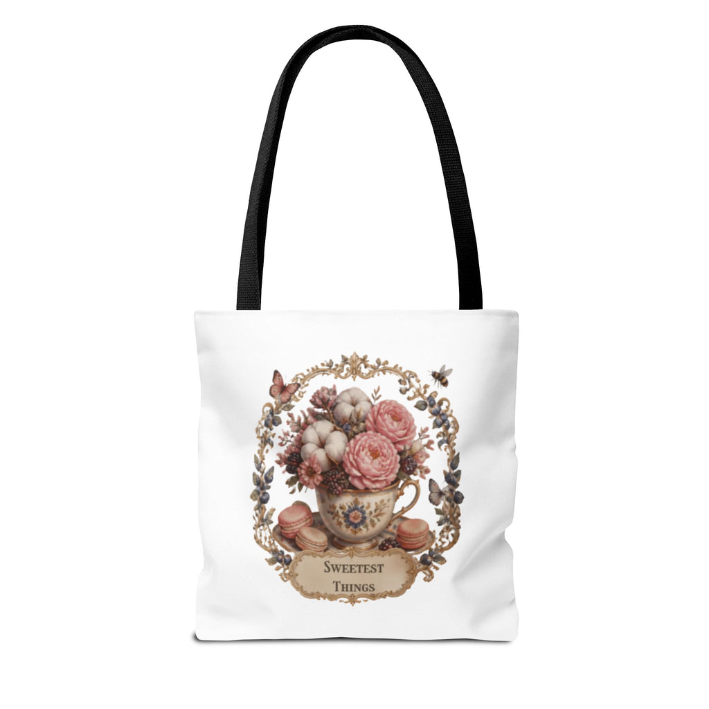 Vintage Floral Bouquet Tote — "Sweetest Things" Canvas Bag