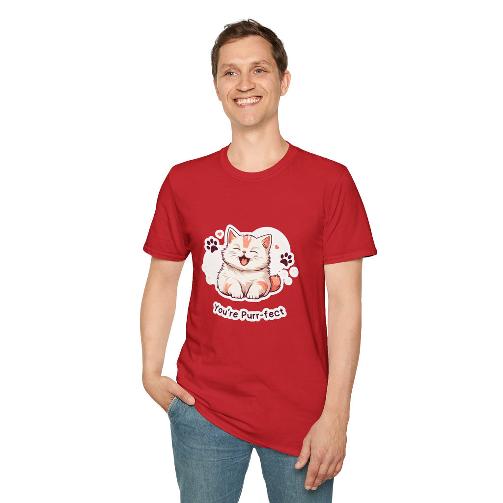 Cat T-Shirt — Cute 'You're Purr-fect' Kitten Graphic Tee