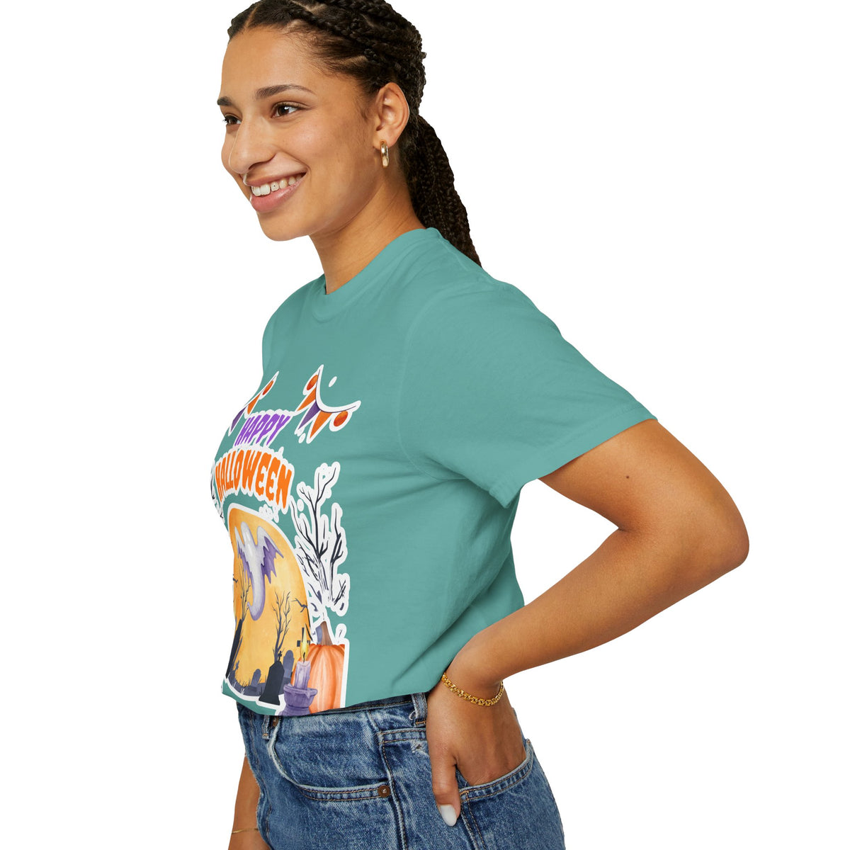 Happy Halloween T-Shirt — Ghost & Pumpkin Halloween Tee