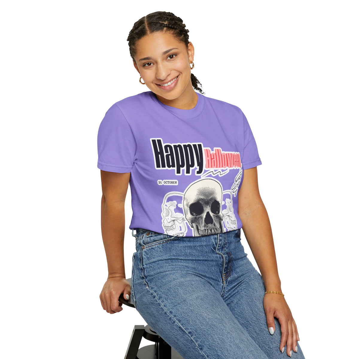 Happy Halloween Skull T-Shirt — Graphic Halloween Tee