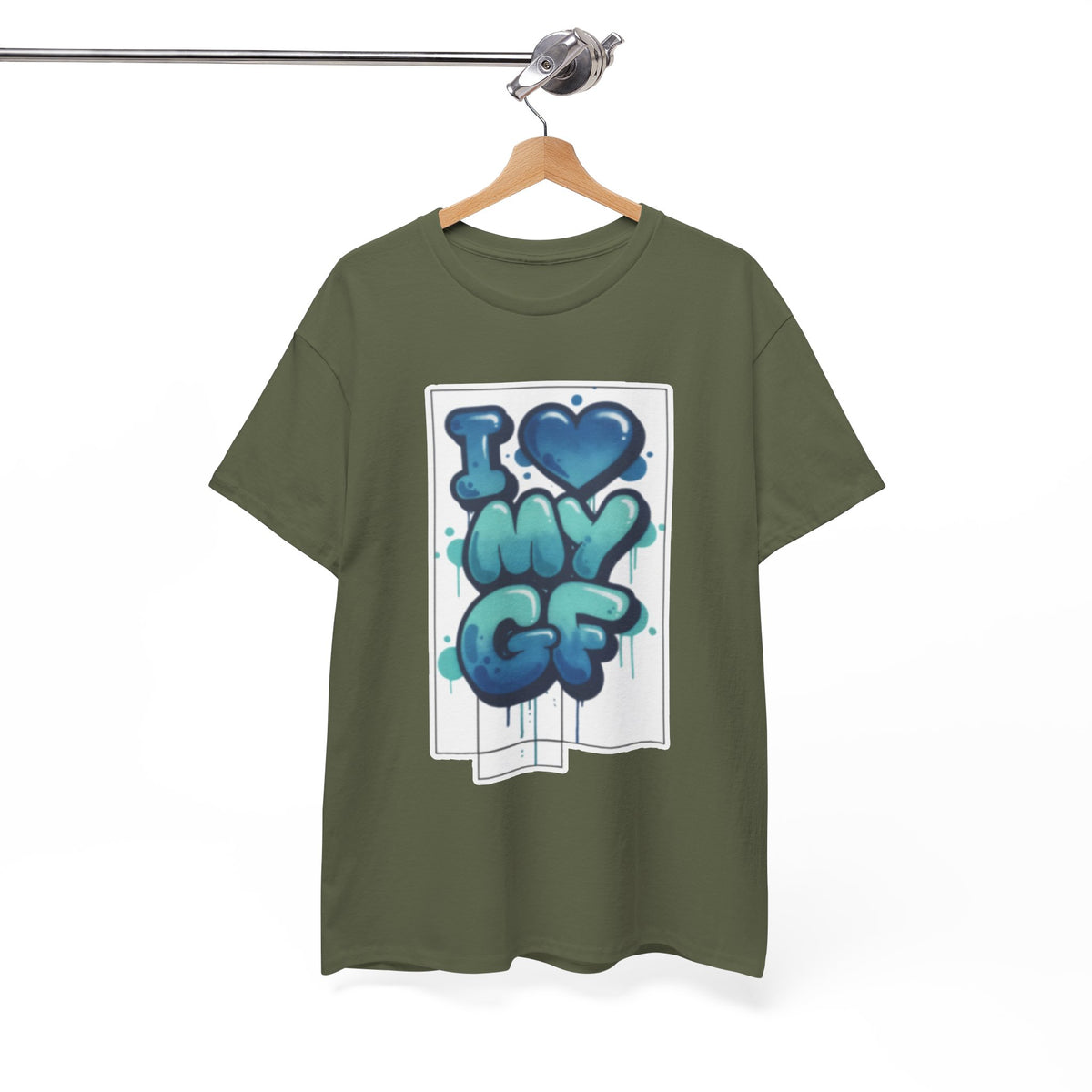 I LOVE My GF T-Shirt — Cute Blue Graffiti Love Tee for Girlfriend Gifts