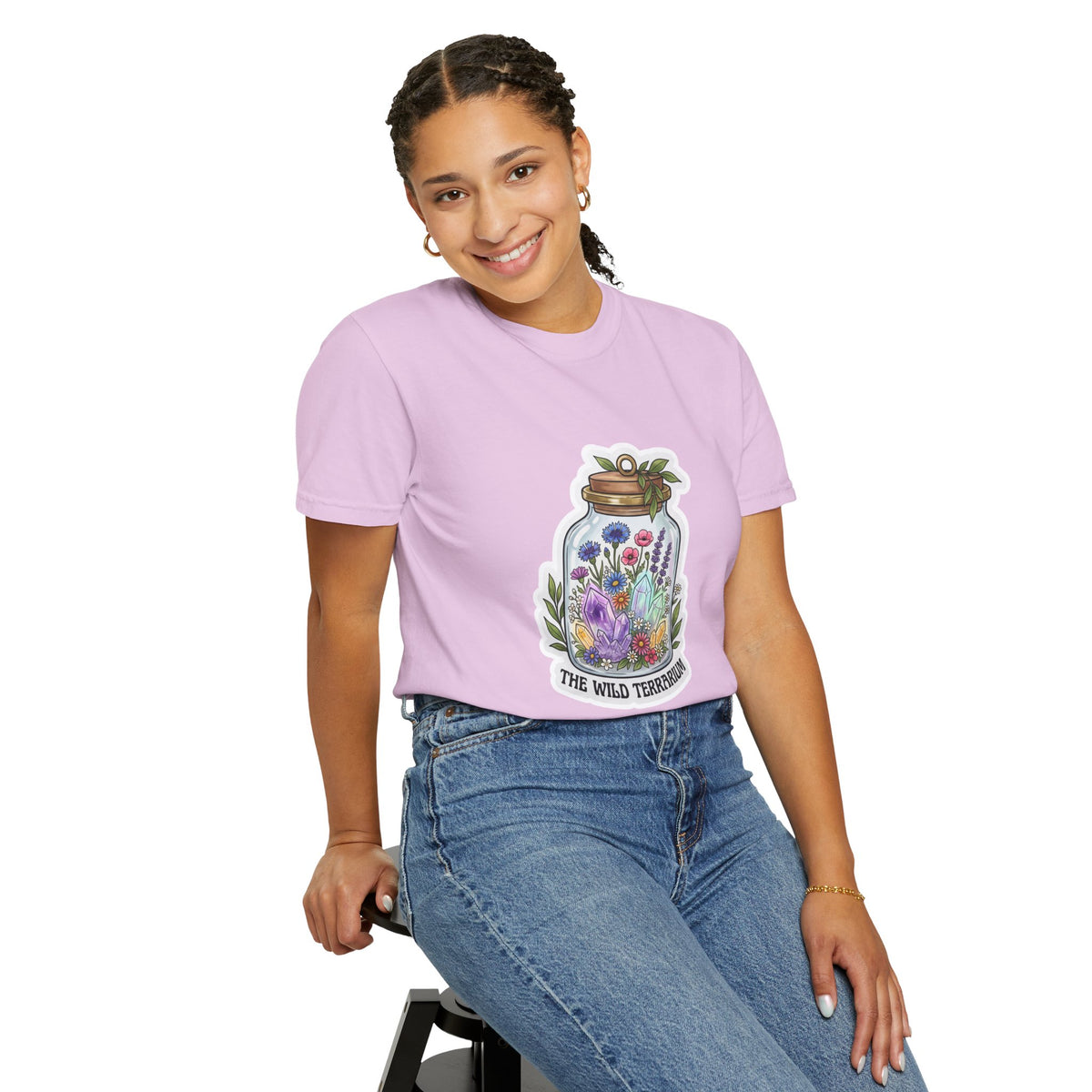 Terrarium Floral T-Shirt — "The Wild Terrarium" Botanical Jar Tee