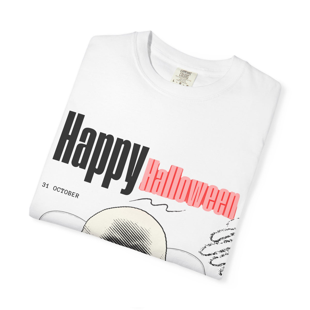 Happy Halloween Skull T-Shirt — Graphic Halloween Tee