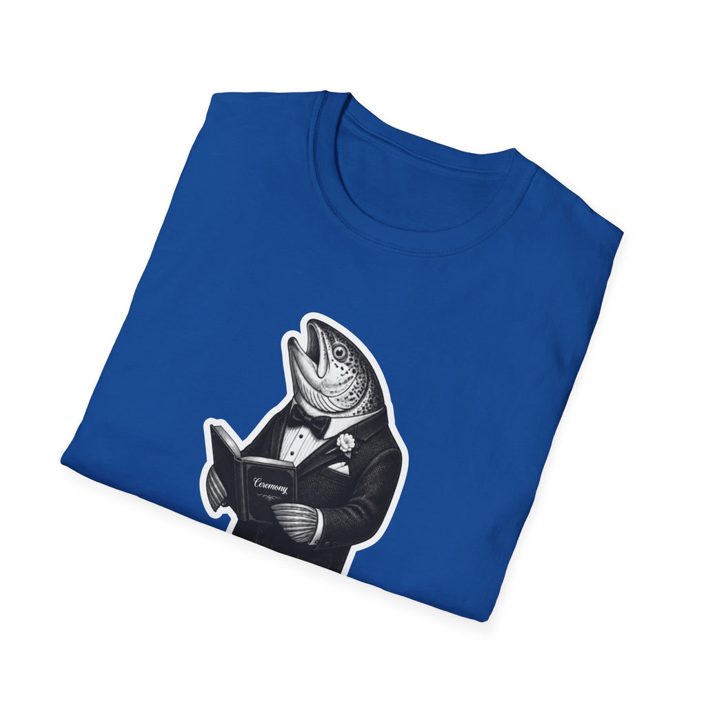 Salmon Gentleman T-Shirt — Dapper Fish Graphic Tee