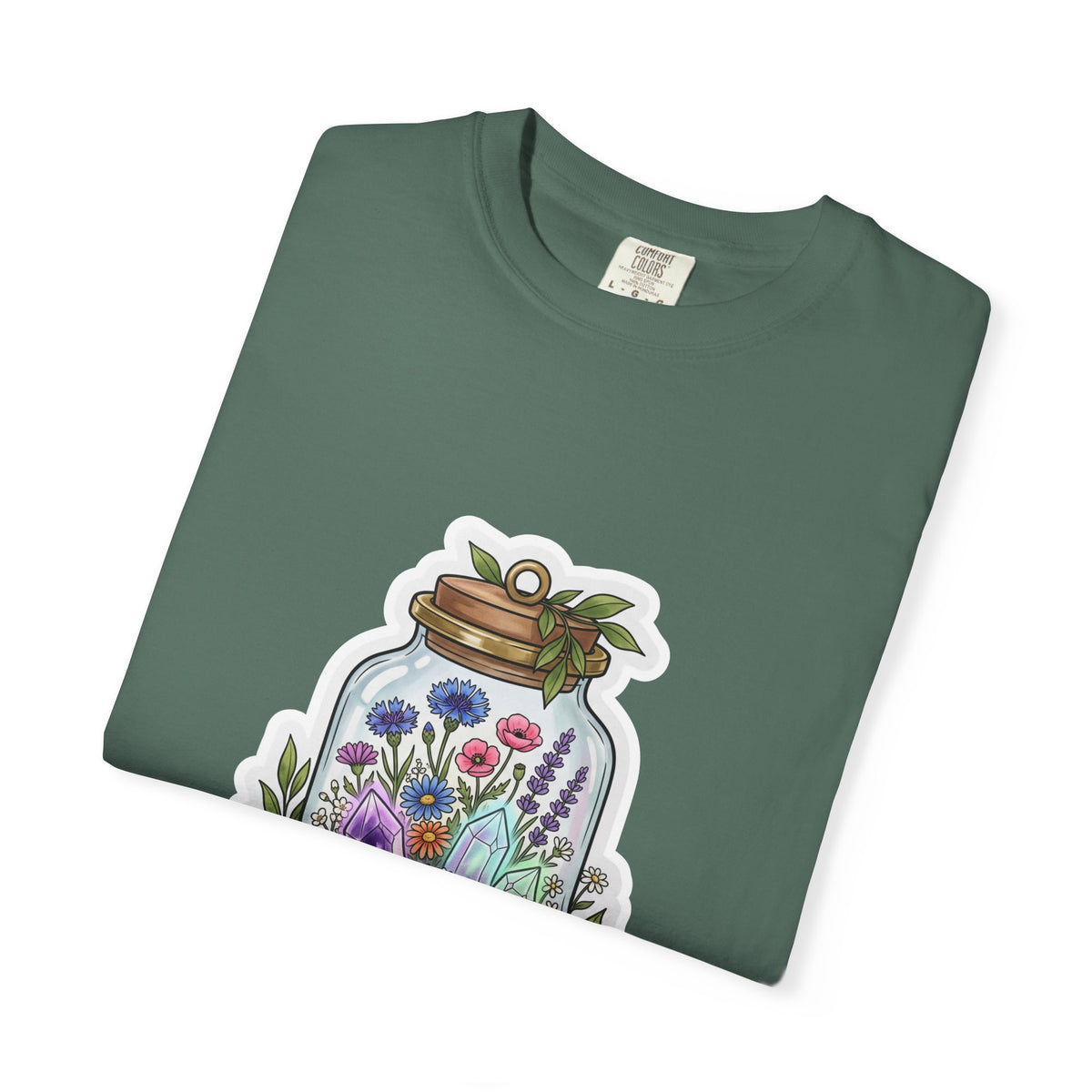 Terrarium Floral T-Shirt — "The Wild Terrarium" Botanical Jar Tee