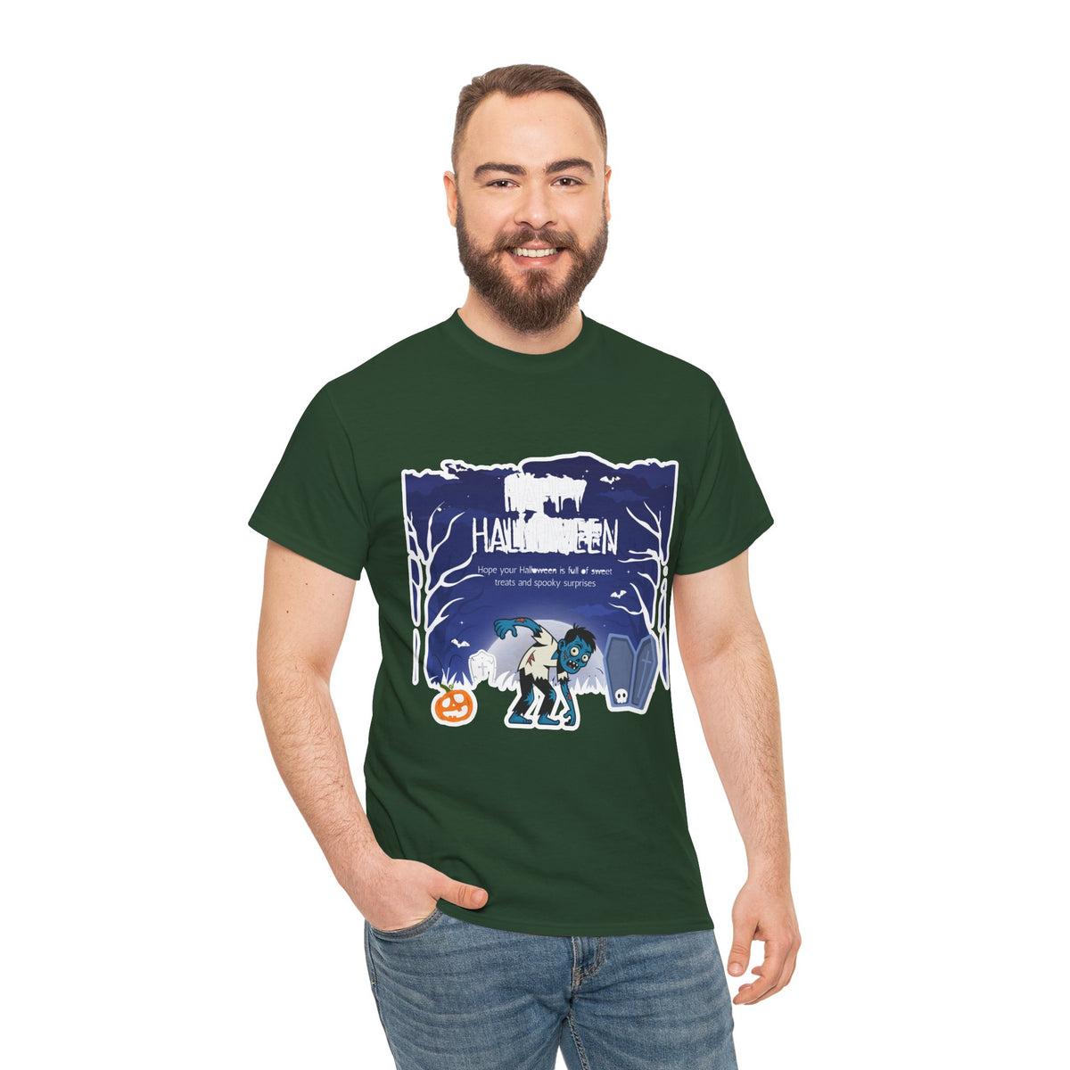 Happy Halloween Cute Witch T-Shirt — Halloween Graphic Tee for Kids & Adults