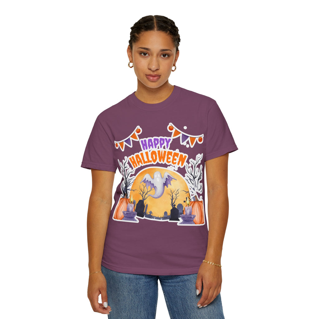 Happy Halloween T-Shirt — Ghost & Pumpkin Halloween Tee