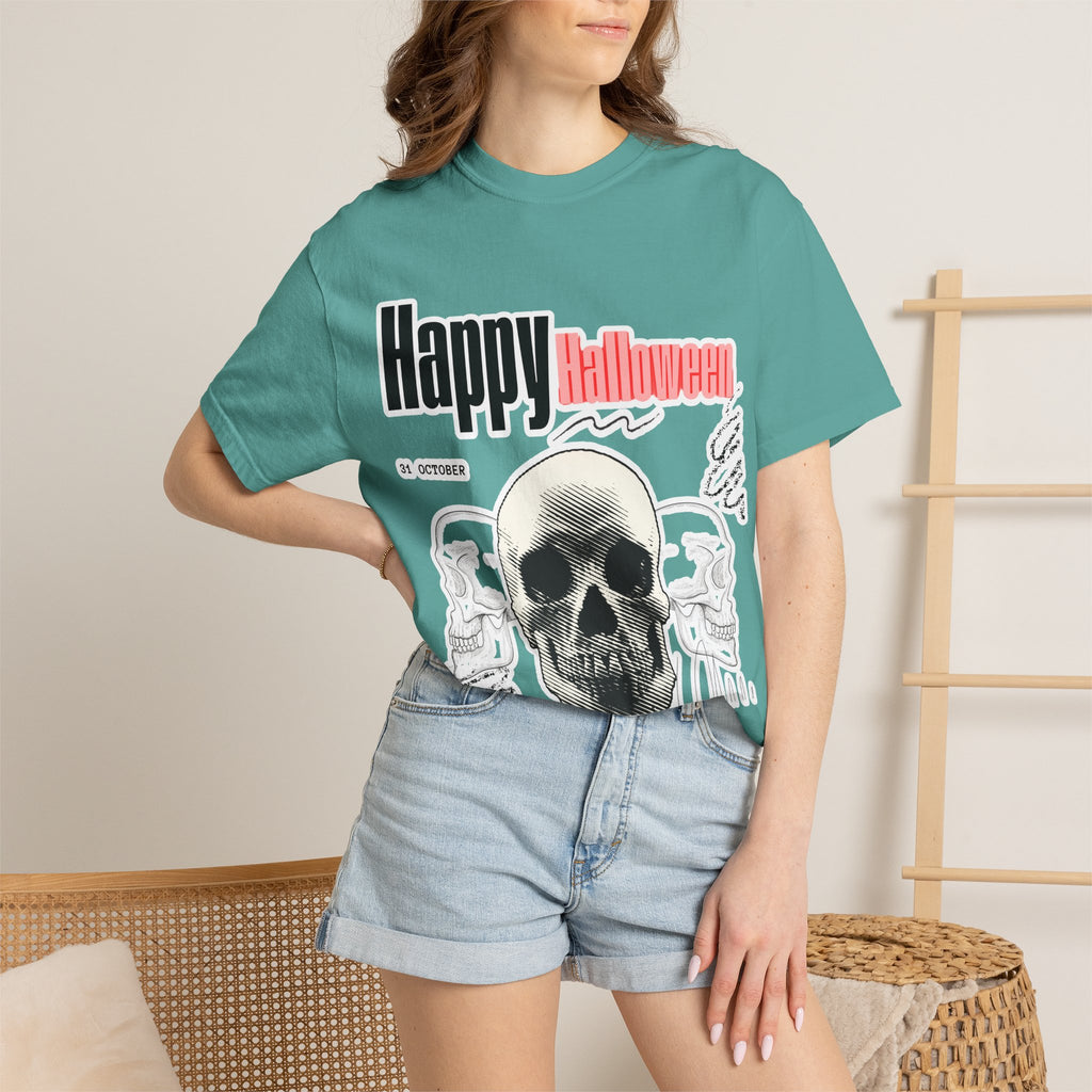 Happy Halloween Skull T-Shirt — Graphic Halloween Tee