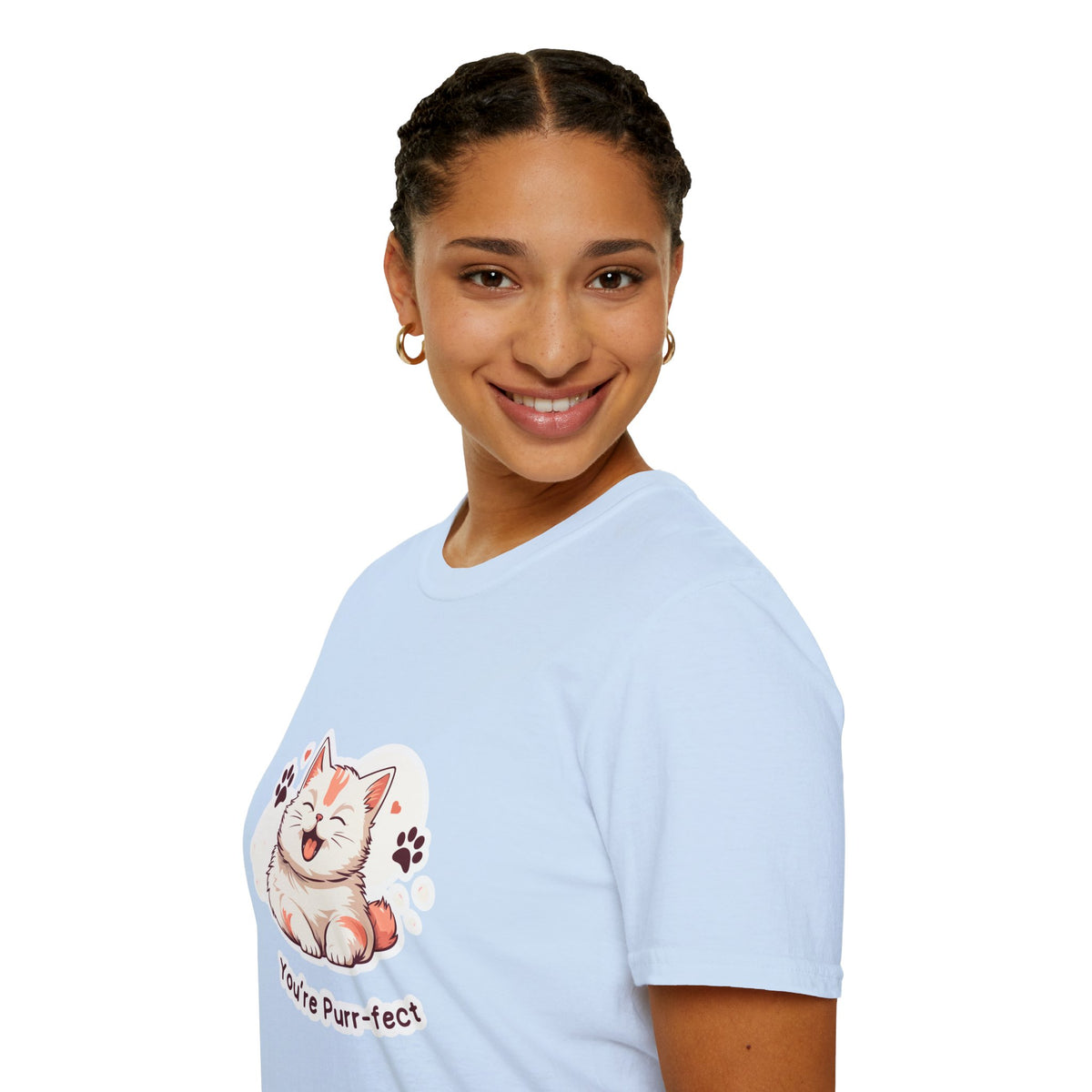 Cat T-Shirt — Cute 'You're Purr-fect' Kitten Graphic Tee