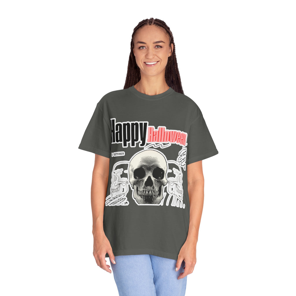 Happy Halloween Skull T-Shirt — Graphic Halloween Tee