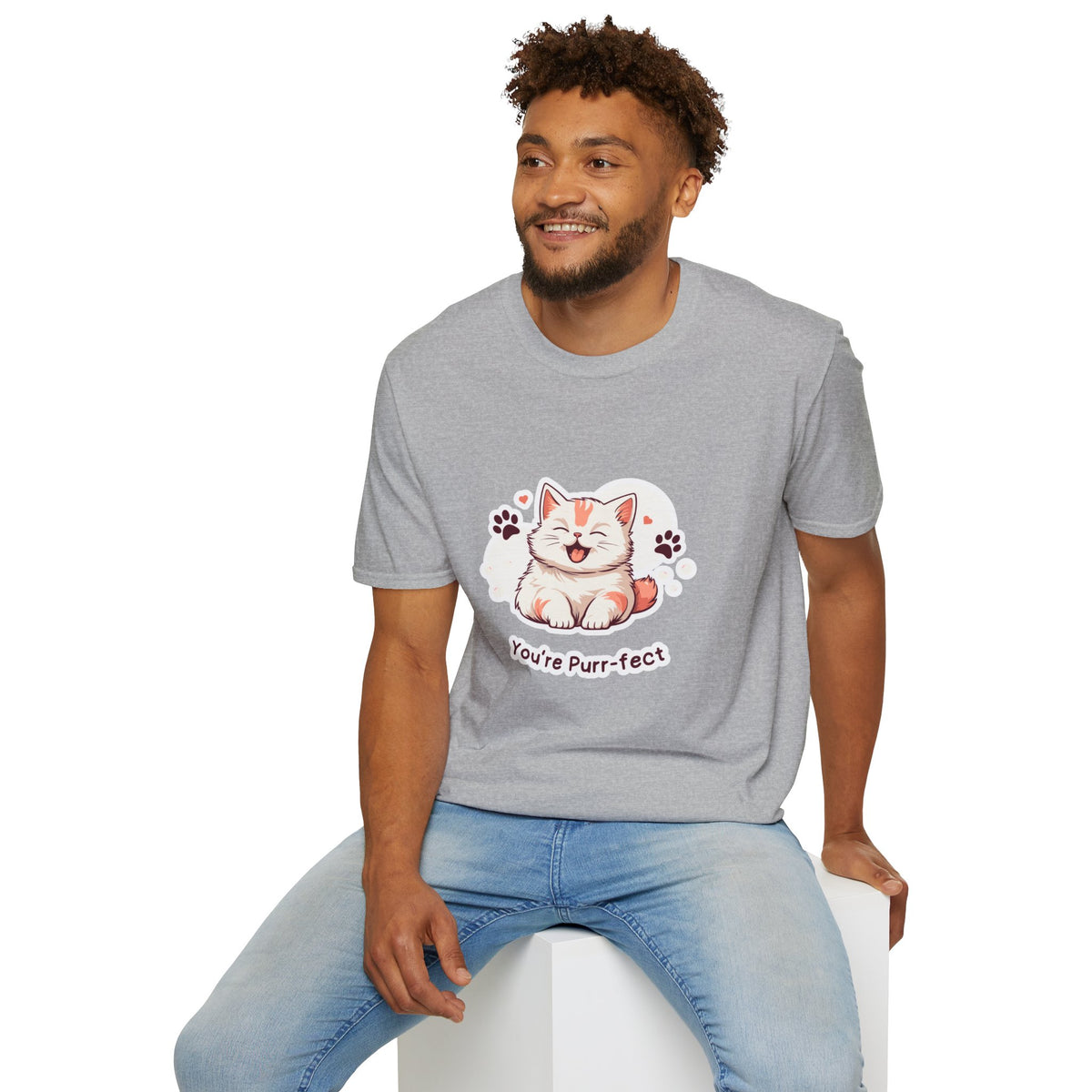 Cat T-Shirt — Cute 'You're Purr-fect' Kitten Graphic Tee