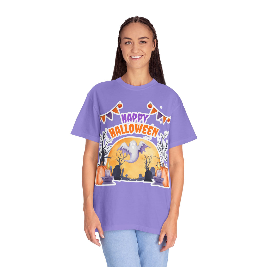 Happy Halloween T-Shirt — Ghost & Pumpkin Halloween Tee