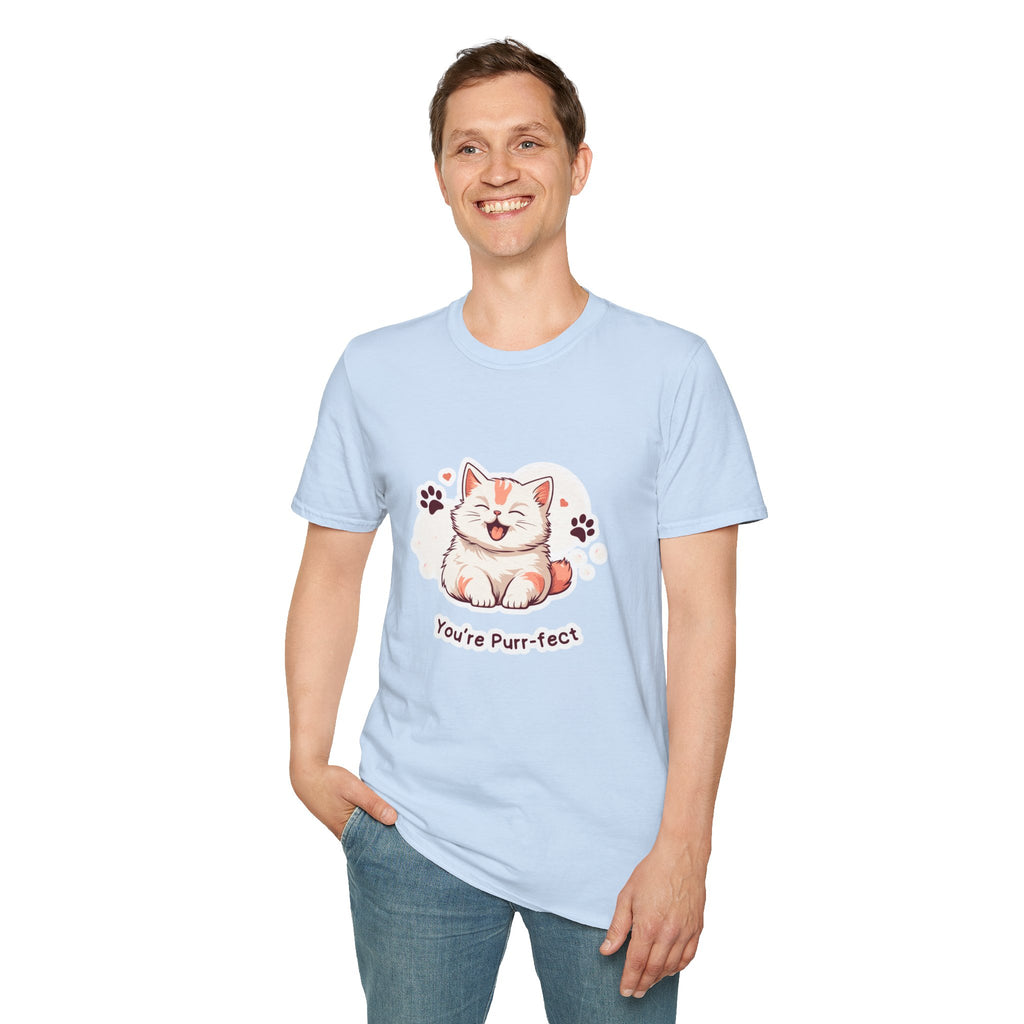 Cat T-Shirt — Cute 'You're Purr-fect' Kitten Graphic Tee