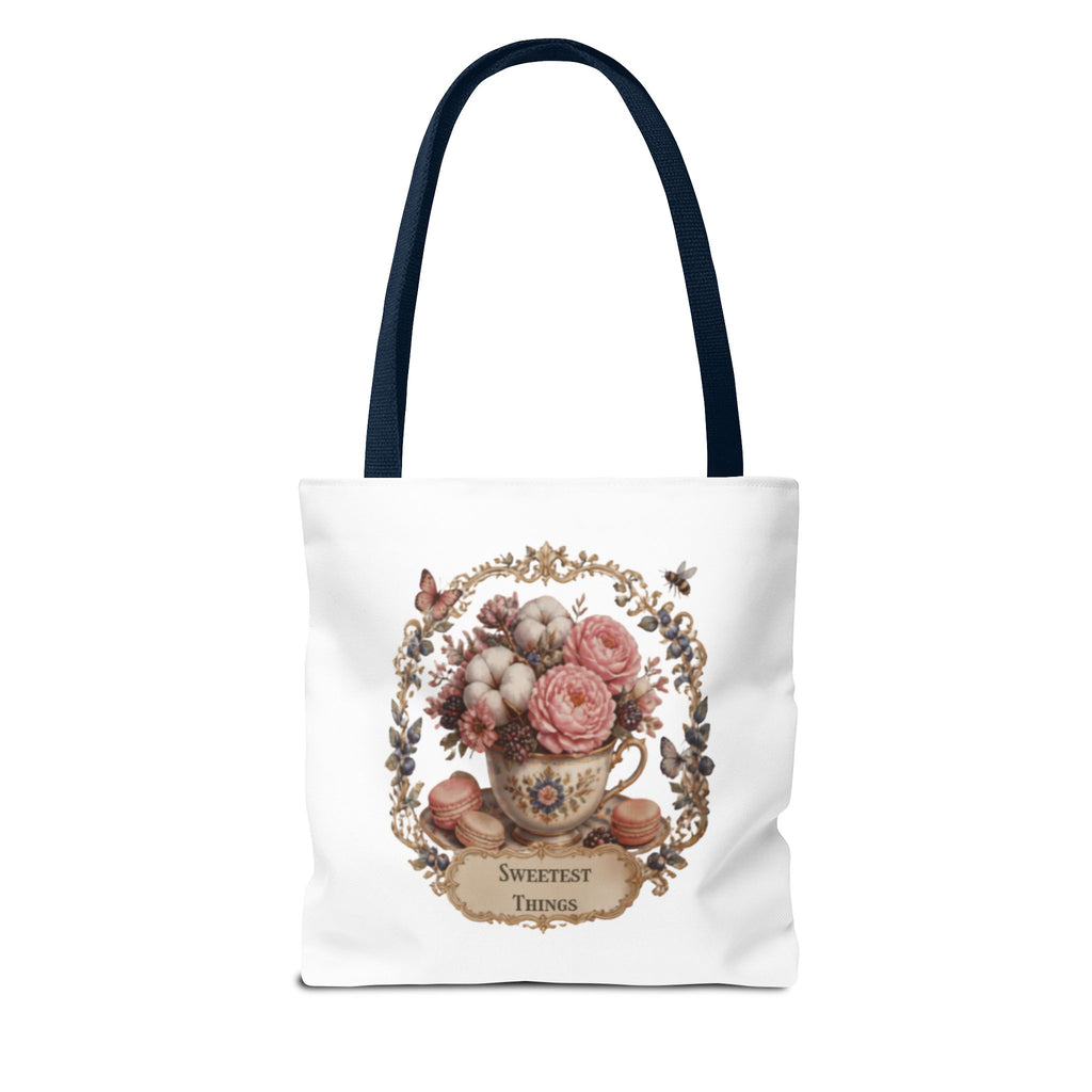 Vintage Floral Bouquet Tote — "Sweetest Things" Canvas Bag